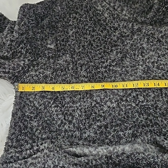 Maurices Green and Black Leopard Print Cowl Neck Sherpa Pullover - Picture 11 of 14